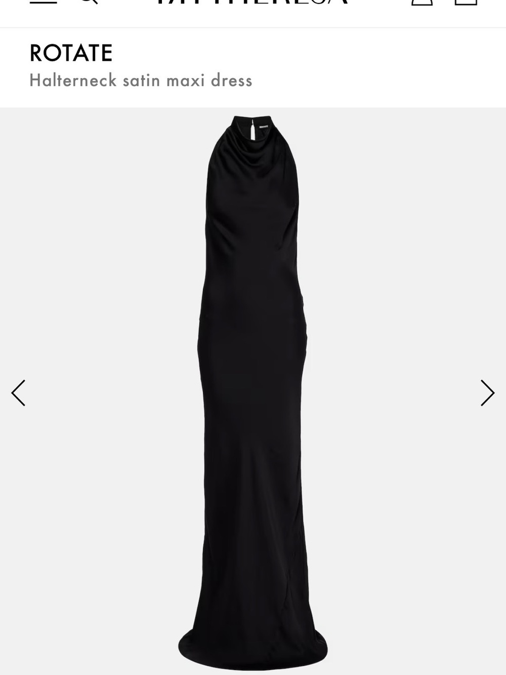 Black Halterneck Satin Maxi Dress